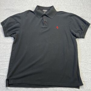 Ferrari Mens Polo Shirt 2XL Black Casual Preppy Sporty Motorsport Racing